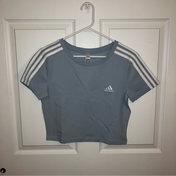 NWT Adidas Cropped Baby Tee - Picture 3 of 7